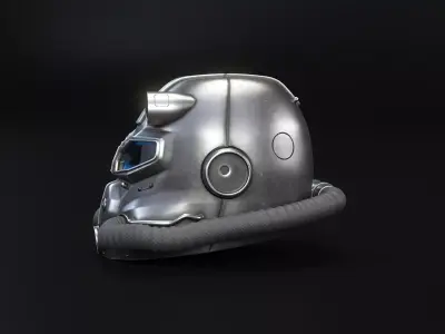 Power Armor Helmet Low-poly 3D model