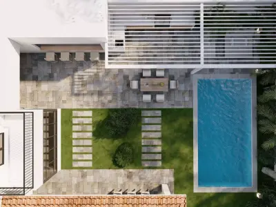 Garden Landscape 3D Model - SketchUp and Lumion Scene  3D model