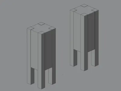 Standing Floor Lamp Minimal Style Low-poly 3D model