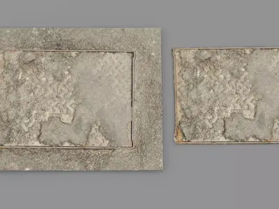 Cover manhole 10 raw scan 3D model