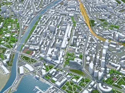 Sochi Russia Low-poly 3D model