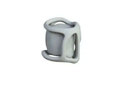 SciFi Shape Object Low Poly Low-poly 3D model 9