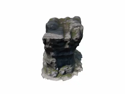 3d Render  Natural Cliff Barrier By Sea Edge 3D model