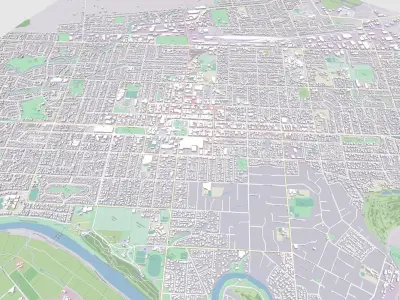 Cityscape  Palmerston North New Zeland 3D model