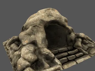 cave 01 Low-poly 3D model
