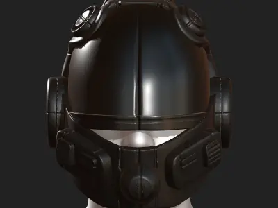 Helmet scifi fantasy futuristic technology cyborg  Low-poly 3D model