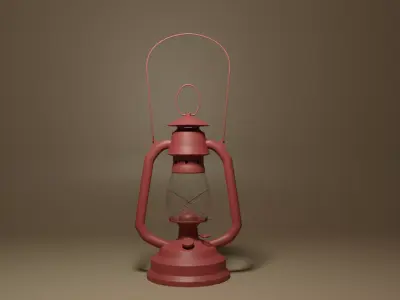 Cartoon Retro Kerosene Lamp 3D model