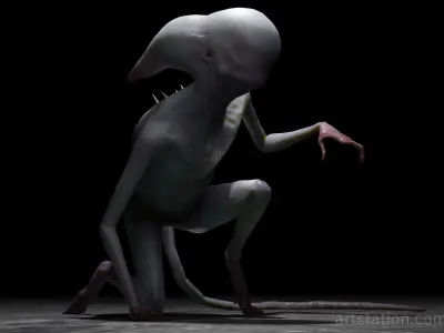 Alien Covenant Neomorph 3D Model Low-poly 3D model