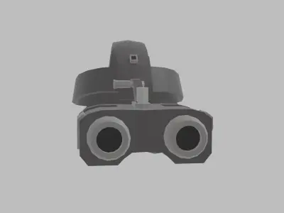 LOW-POLY SCI-FI GLASSES Low-poly 3D model purchase