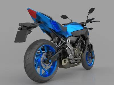 Yamaha MT-07  FZ-07 Street Motorcycle Ready to Print STL File 3D print model