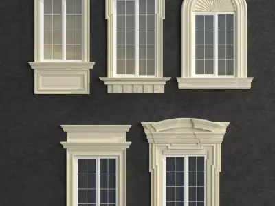 Windows in the style of modern classics 5 3d model 3D model