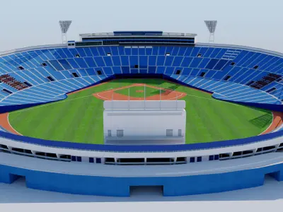 Yokohama Stadium - Baseball Japan 3D model