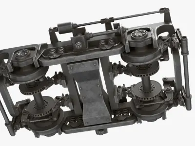  Freight Car Suspension Vehicle Component Grey Old 