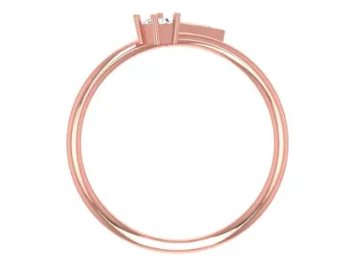 Women Light Weight Band Ring 3D print model 4