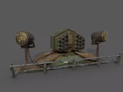 zombie gun Low-poly 3D model