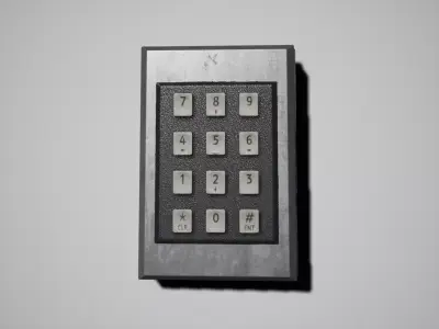 Keypad Low-poly 3D model
