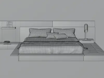 Modern design Bed 3D model