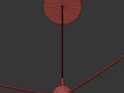 PARFUM modern pendant light - gold 3D model