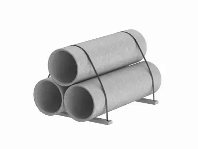 Concrete Pipes 3D model