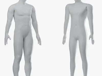  Animated Simple, and Detailed Men Mannequins 