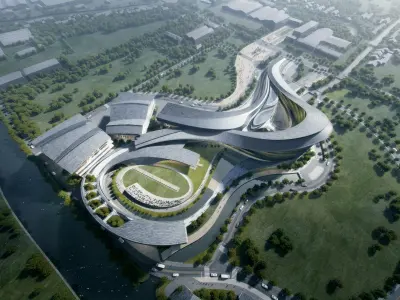 Riverfront Cultural Ribbon Complex 3D model