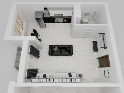 Apartment Floor Plan Free 3D model