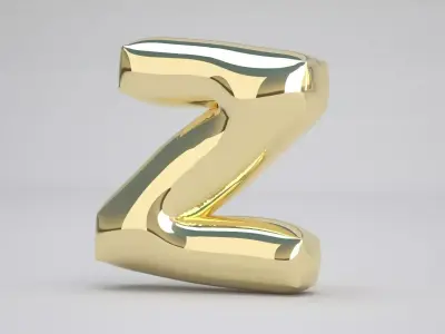 Z Balloon Gold 3D model