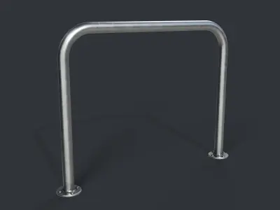 Bike Rack 16 PBR Game Ready Low-poly 3D model