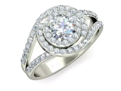 Women Wedding Engagement Two Band Ring 3D print model order