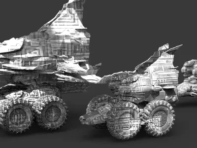 Moon Ship Trecker3 designs 3D model
