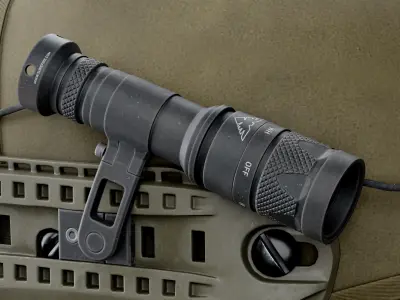 TNVC SUREFIRE HELMET MOUNTED LIGHT Low-poly 3D model