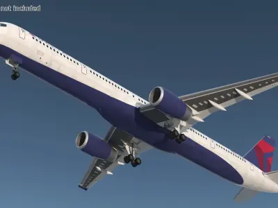  Delta Airlines Boeing 757-300 with Cabin and Doors Rigged 