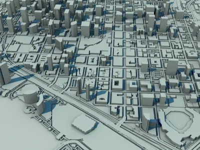 San Diego City  California United States 3D print model