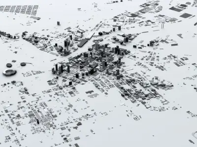 Melbourne Downtown and St Kilda Streets and Buildings 3D model