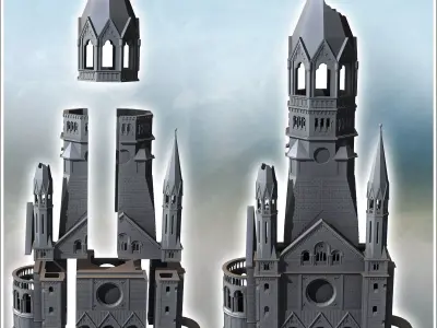 Emperor William Memorial Church Berlin Germany - World War Two S 3D print model