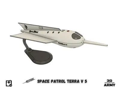 Space patrol - TERRA V 5 spaceship 3D print model