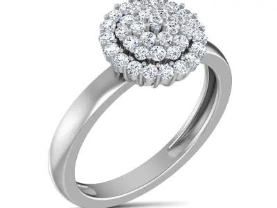 35 Diamond Ring 3dm stl renders details  3D Model Pack