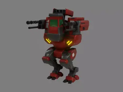 SF Light Weight Mech - Low Poly - Game Ready - PBR Low-poly 3D model