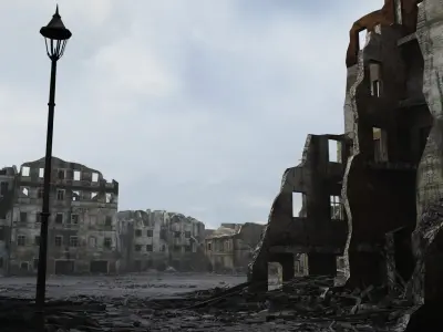  Ruined City Warsaw WW2 1945 