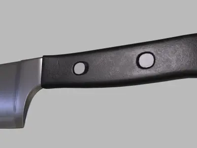 Chef Knife Low-poly 3D model