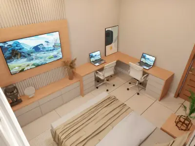 Bedroom 3D model 18