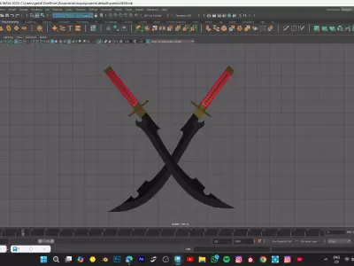  Katen Kyokotsu sword model from bleach Low-poly 3D model
