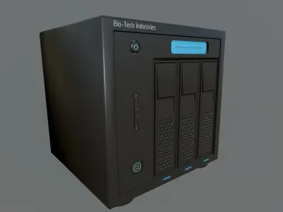 Server Rack Low-poly 3D model