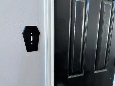 Coffin shaped light switch cover 3D print model