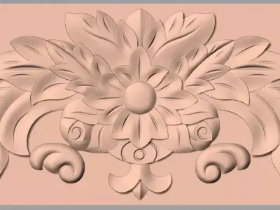 European furniture 3D relief models for CNC wood engraving E229 3D model