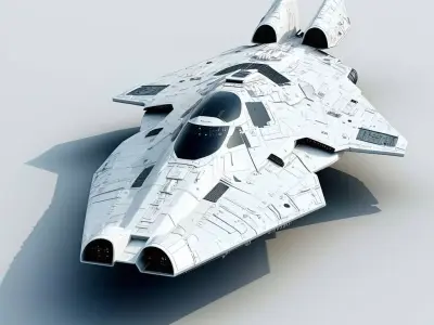 SciFi Starship Explorer MKI Low-poly 3D model
