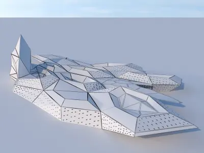 Futuristic building  3 3D model
