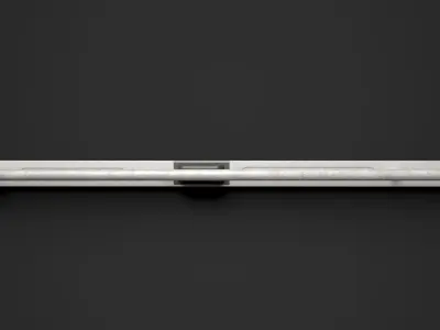 Retro 90s Tube Light - 3D Maya Model with Polygon Mesh 3D model