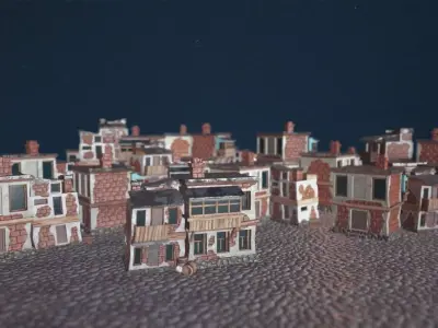 Old Houses of Sakartvelo Low-poly 3D model