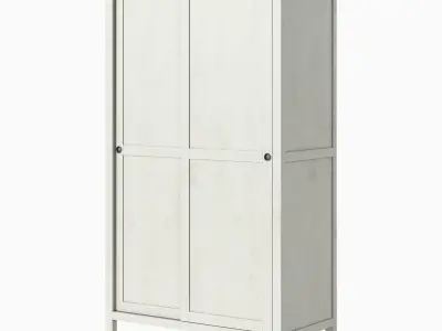 HEMNES Wardrobe with 2 sliding doors 3D model